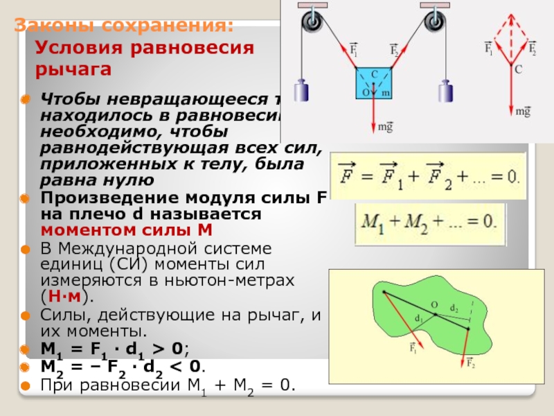 Законы сохранения в механике и качели проект