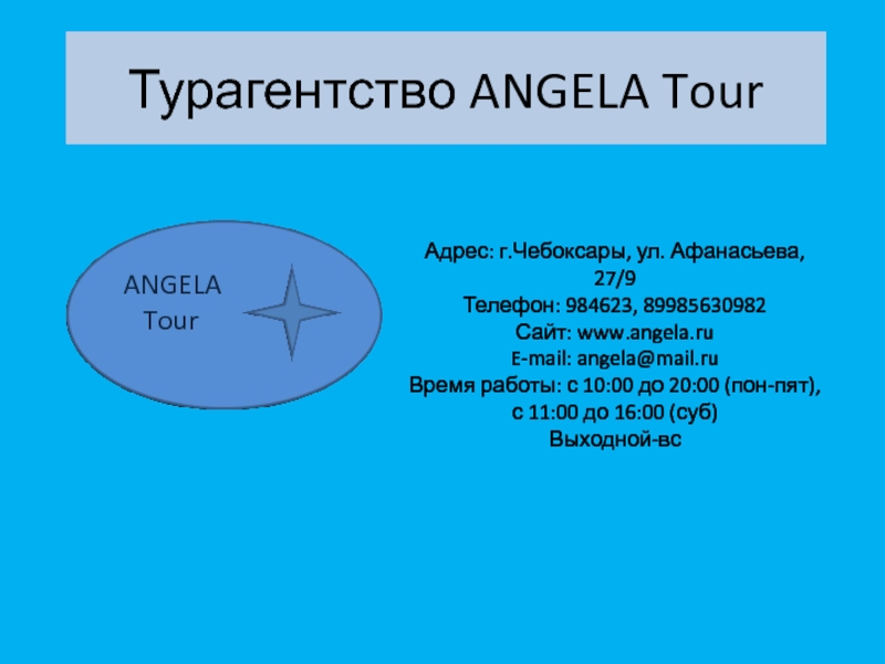 Презентация Турагентство ANGELA Tour