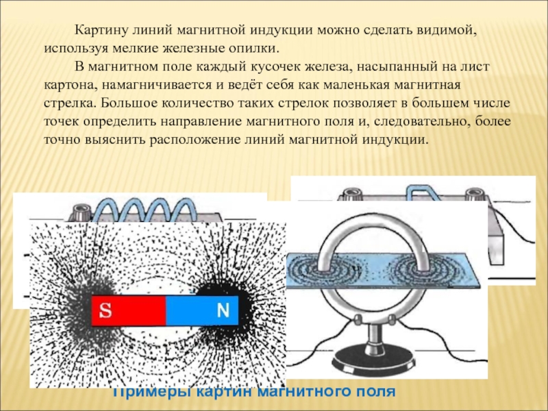 Картины магнитных линий. Магнитная стружка в магнитном поле. Магнитное поле и кусок железа. Железные опилки в магнитном поле. Картина поля магнитной индукции.