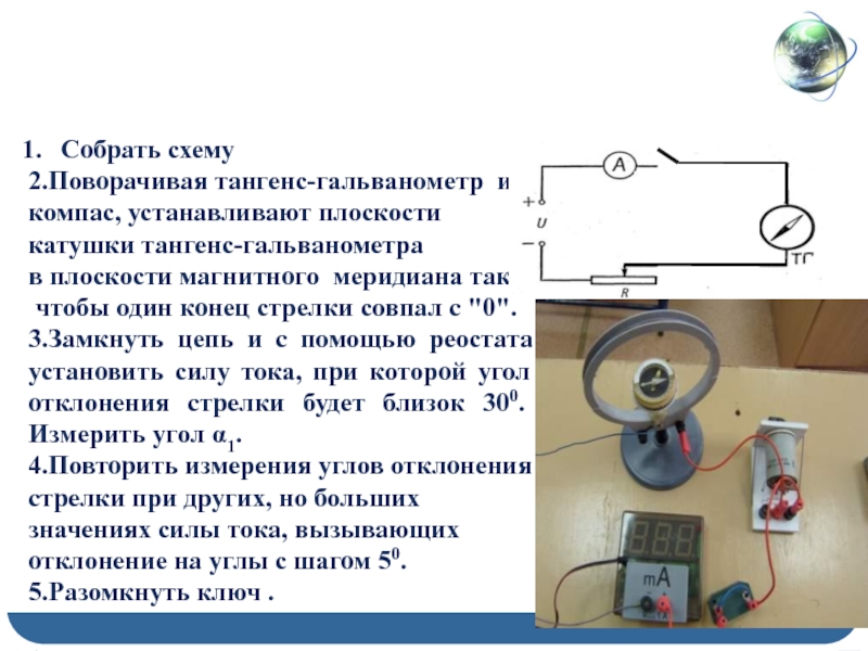 Тангенс гальванометр рисунок