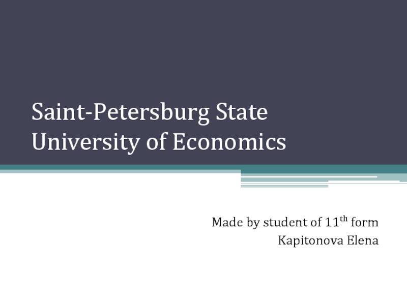 Saint-Petersburg State University of Economics