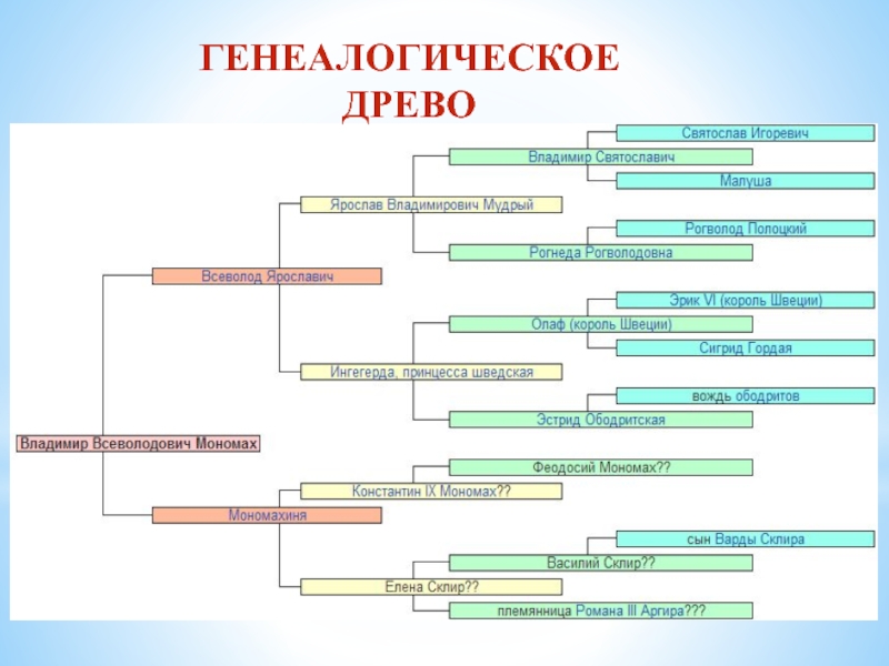 Генеалогическое древо владимира