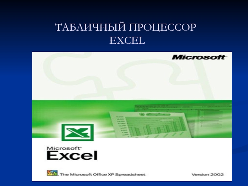 Табличный процессор EXCEL