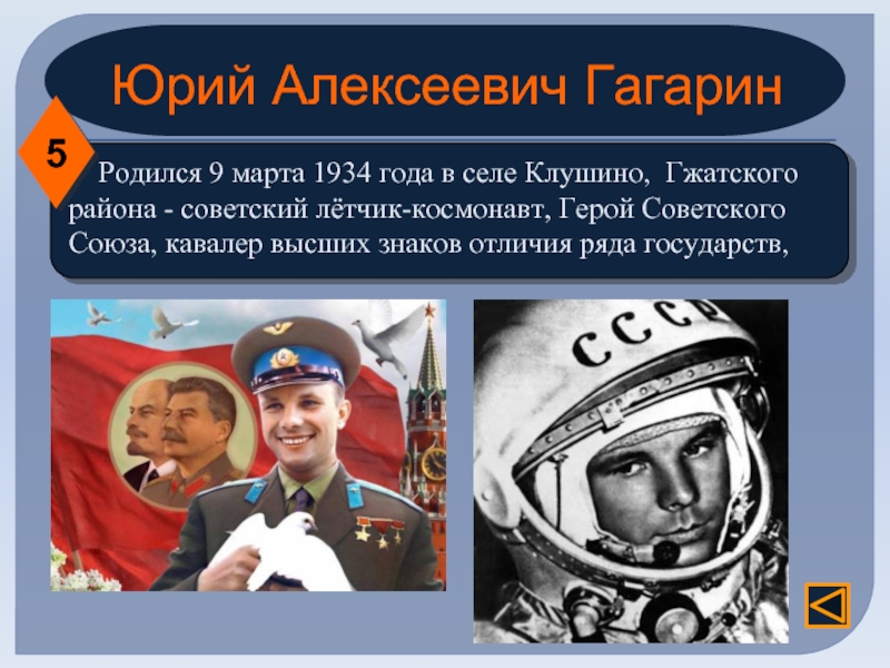 Гагарин дата рождения
