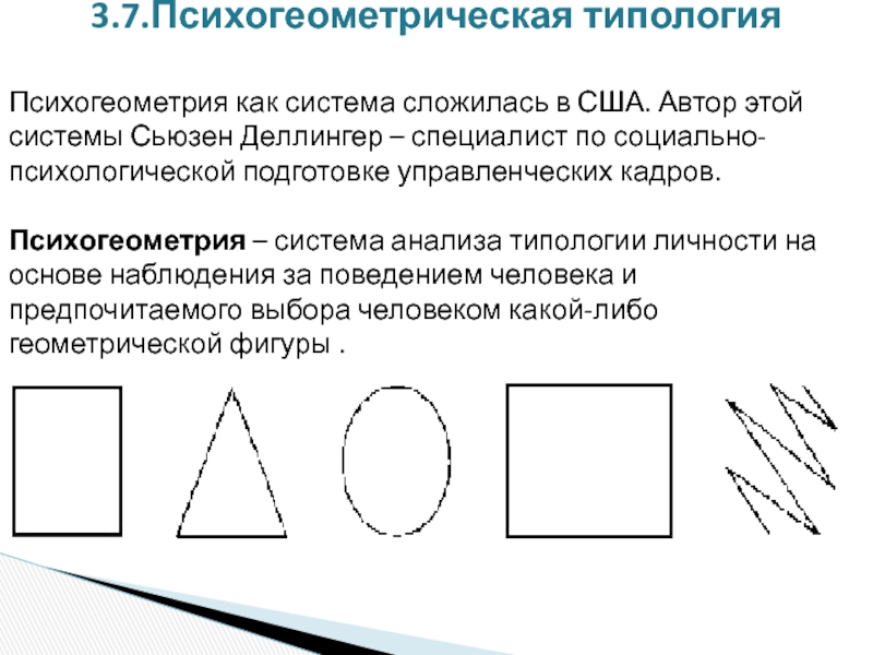 Презентация по психогеометрии