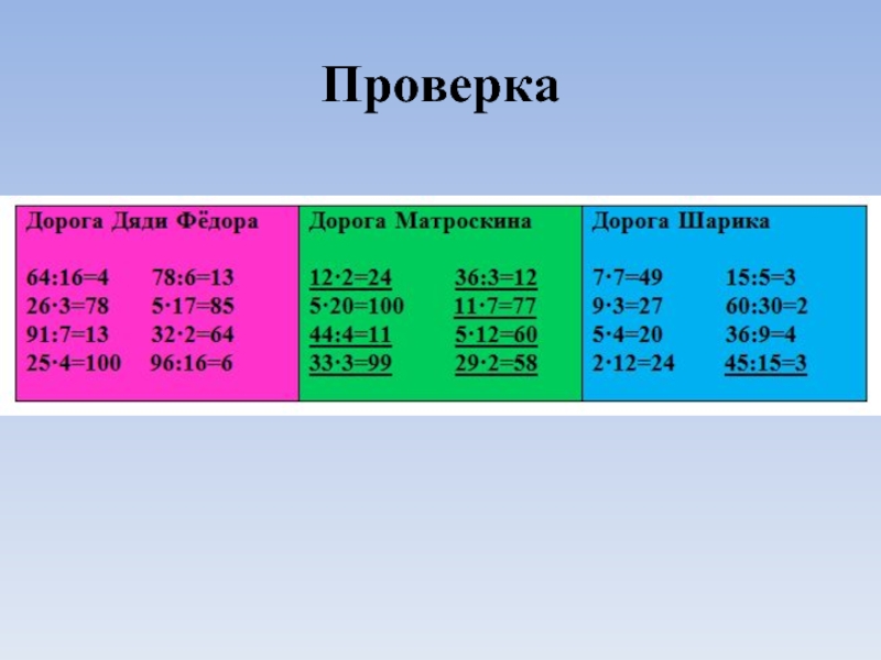 Презентация закрепление внетабличного умножения и деления 3 класс