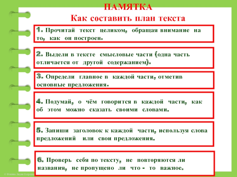 Составьте план текста задание. Памятка как составить план текста. Памятка как составить план текста 2 класс. Памятка как составить план текста 5 класс. Памятка как составить текст описание.