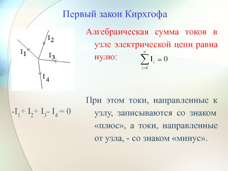 Законы кирхгофа для электрической цепи презентация