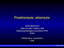 Preeklampsie, eklampsie