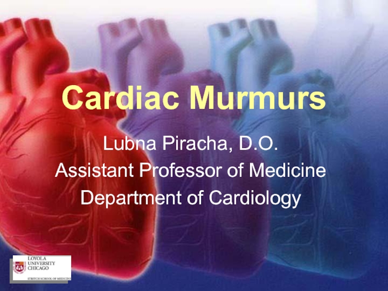 Презентация Cardiac Murmurs