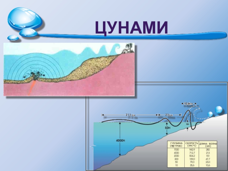 Цунами схема возникновения