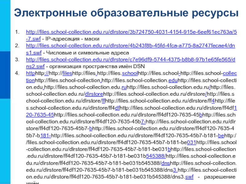 Проанализируйте следующие доменные имена school. Www School collection edu ru характеристика. Http:// School- collection. Edu. Files School.