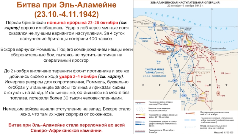 Карта военные действия в северной африке