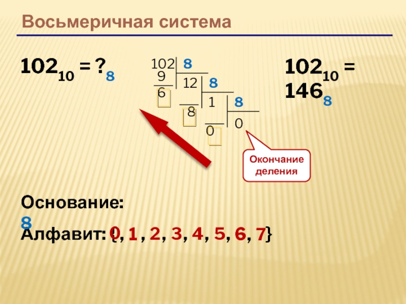 Восьмеричная система счисления урок. Восьмеричная система. Восьмеричная система счисления. Восьмеричная система примеры. Деление в восьмеричной системе.