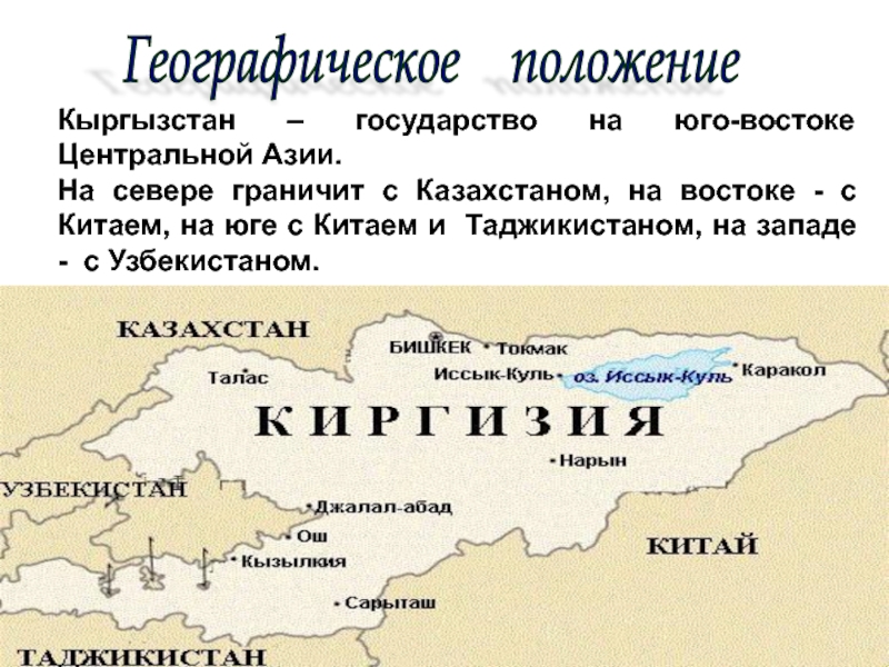 Киргизия карта страны