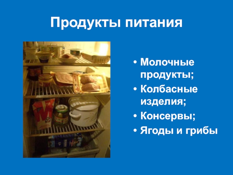 Химия в быту продукты питания презентация