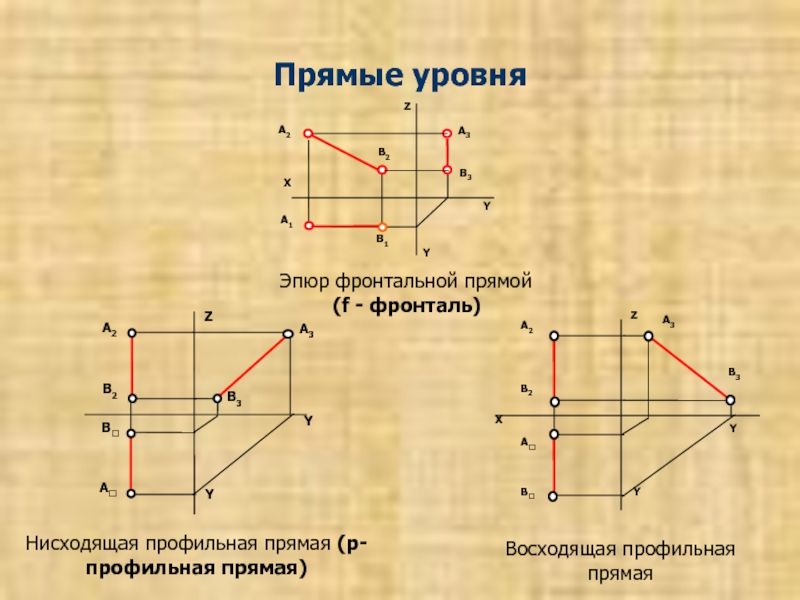 Профильная прямая уровня показана на рисунке