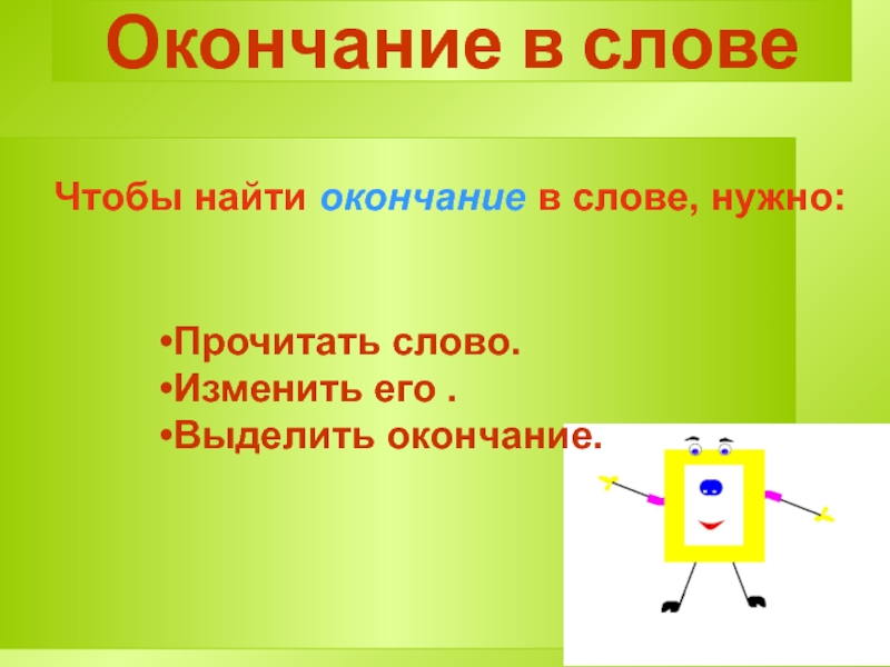 Находится окончание в этом слове. Чтобы найти окончание. Найти окончание в слове. Чтобы найти окончание надо. Чтобы найти в слове окончание надо.