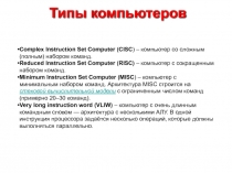 Типы компьютеров 