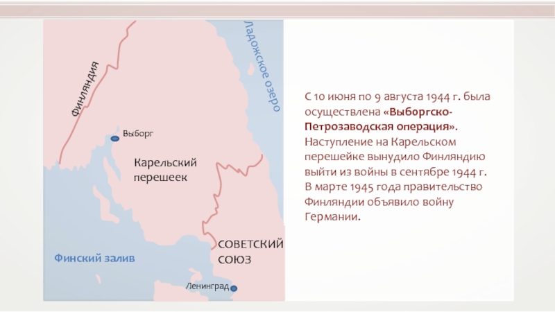 Выборгско петрозаводская операция презентация