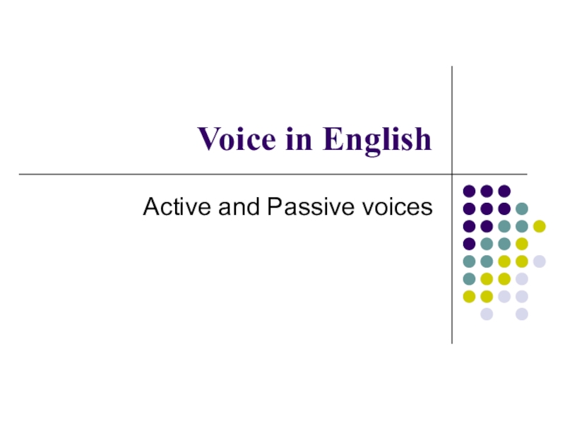 Voice in English