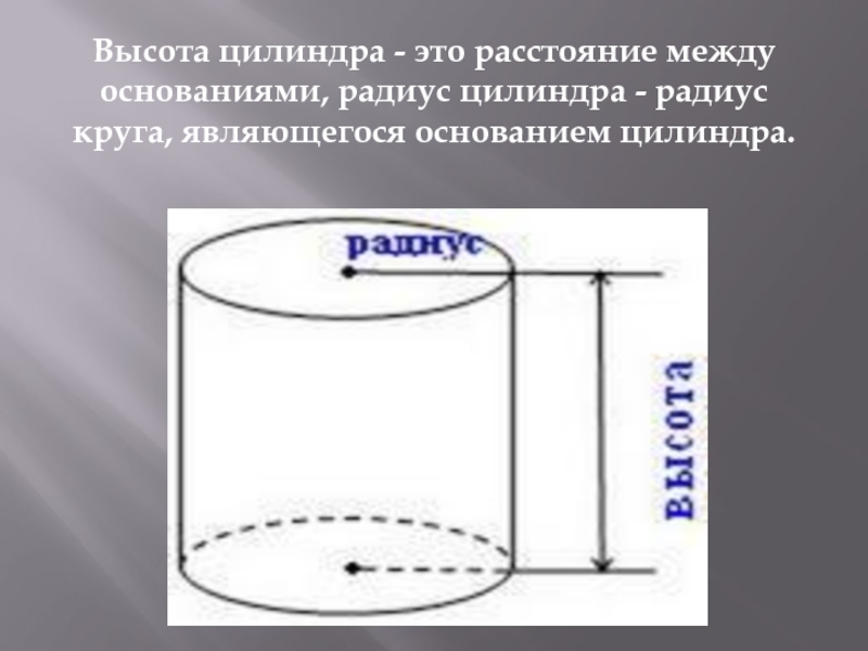 Радиус окружности основания цилиндра. Радиус цилиндра. Внешний и внутренний радиус цилиндра. Наглядная геометрия 6 класс цилиндры и конусы.