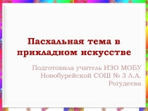 Пасхальная тема в прикладном искусстве