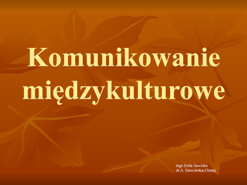 Komunikowanie międzykulturowe