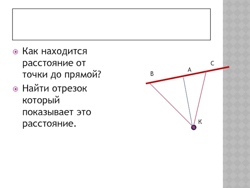 Расстояние от точки до отрезка