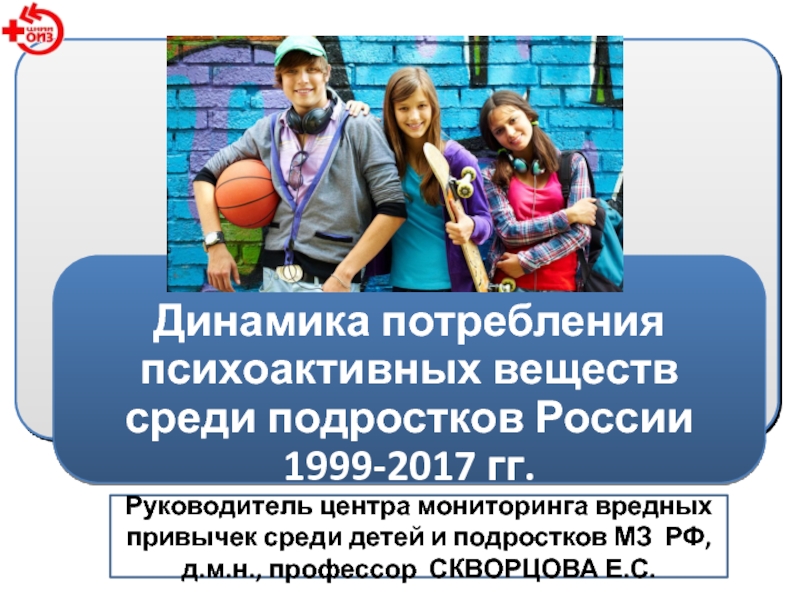 Презентация Динамика потребления психоактивных веществ среди подростков России
1999-2017