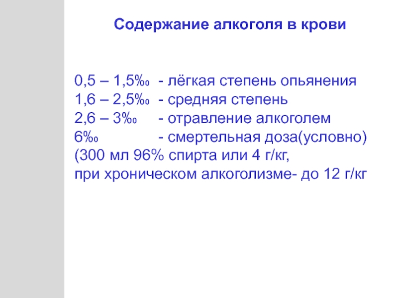 9 г л. Содержание алкоголя в крови. Промилле алкоголя в крови степень опьянения. Концентрация спирта в крови степень опьянения. Степень опьянения в промилле.