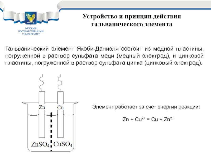 Схема элемента даниэля якоби