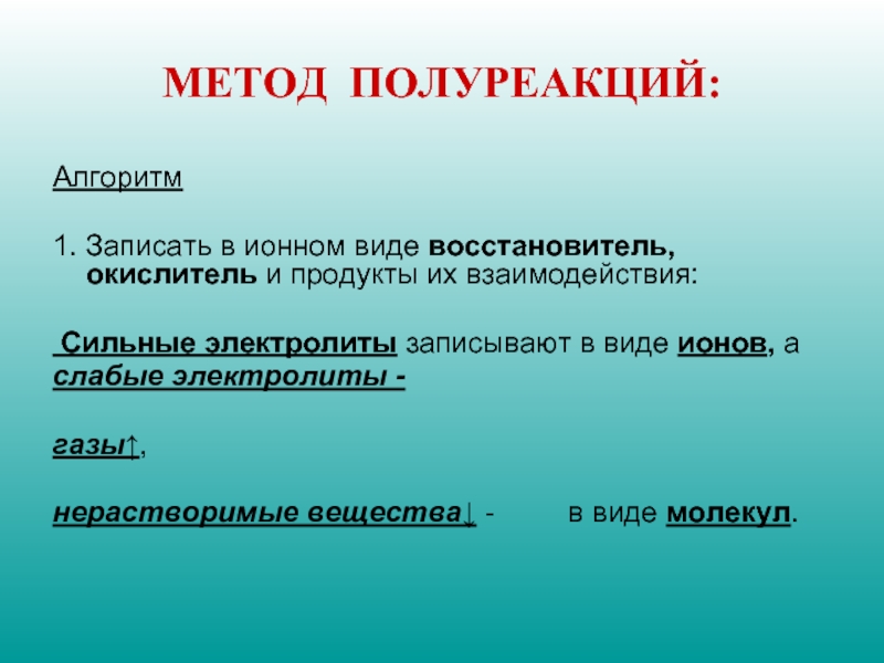 Метод полуреакций. Метод полуреакций алгоритм. Метод полуреакций преимущества. Типы ионов. Виды ионных технологий.