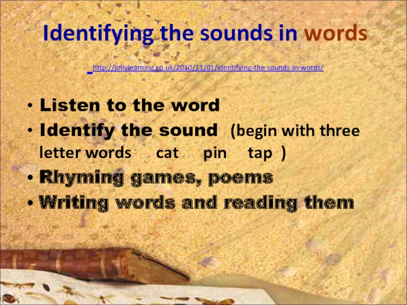 Listen to the word i say. Word – identifying.