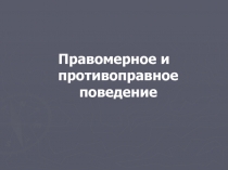 Понятие и виды правомерного поведения