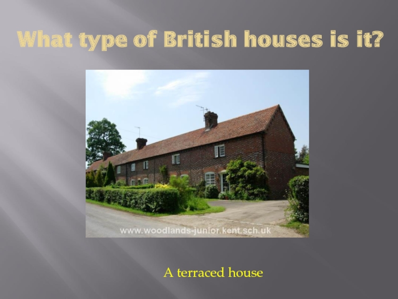 What type of British houses is it?A terraced house