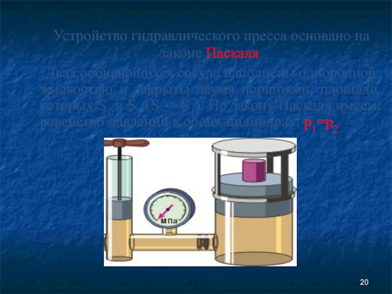 Поршневой жидкостный насос гидравлический пресс физика 7 класс презентация