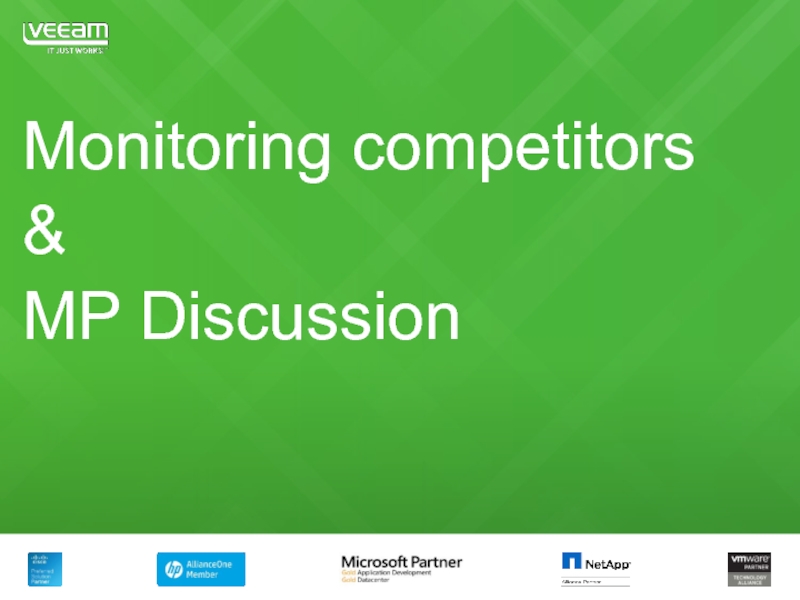 Monitoring competitors
&
MP Discussion