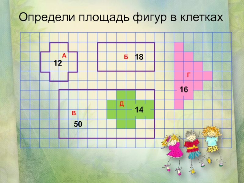 Определи б. Определи площадь фигуры в клетках. Площадь фигуры по клеточкам. Определение площади фигуры. Измерь площадь фигуры в клетках.