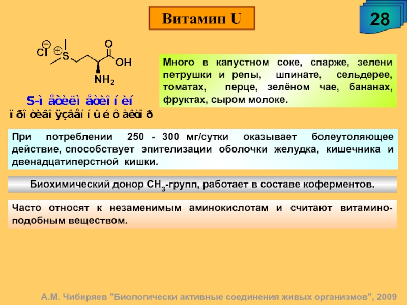 Презентация витамин u