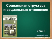 Социальная структура и социальные отношения 3