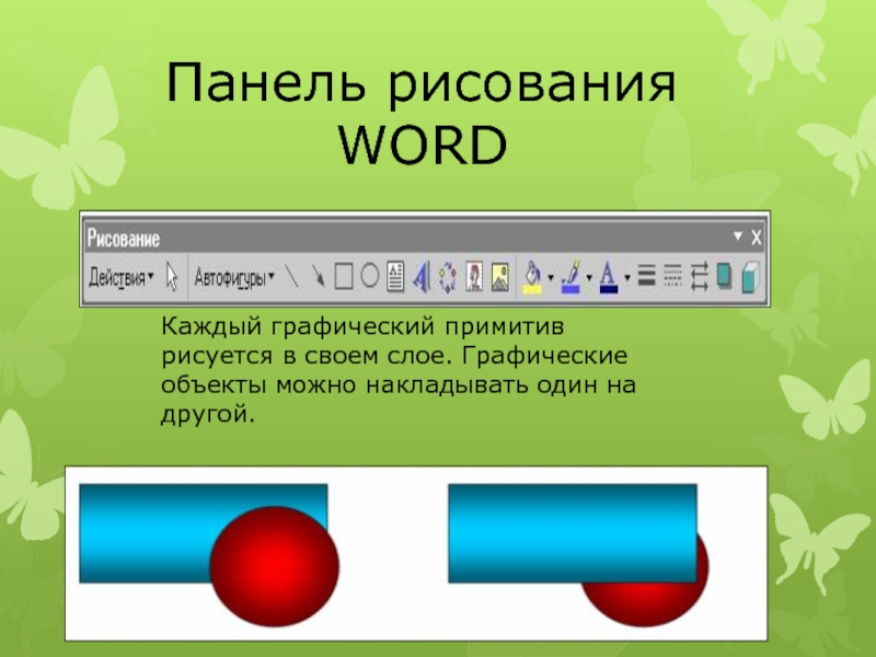 Панель рисования. Графические Примитивы в Ворде. 1. Графические Примитивы. Рисунок из графических примитивов Word.