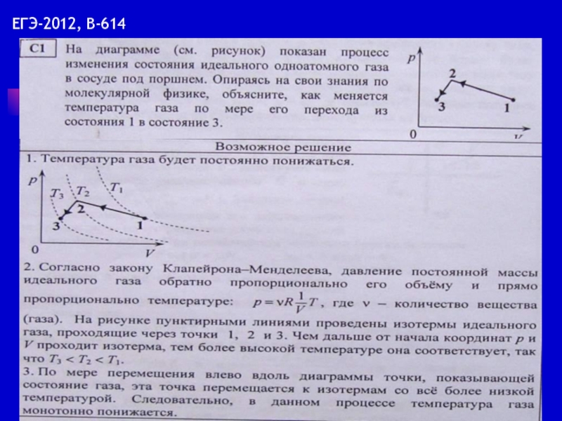 В сосуде находится одноатомный газ постоянной массы. Газовая постоянная физика ЕГЭ.