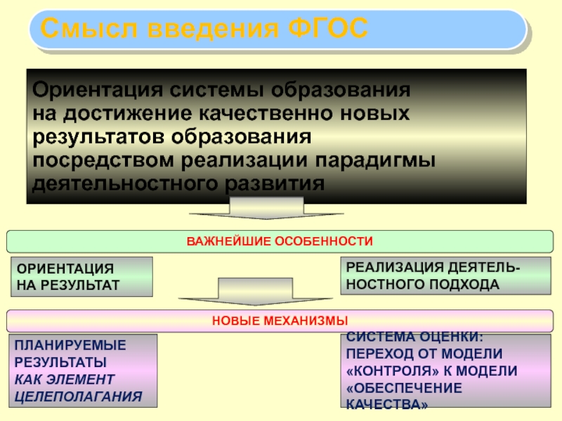 Посредством реализации. Системы ориентации в учреждении:.