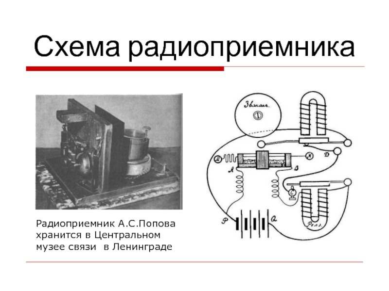 Схема первого радиоприемника попова