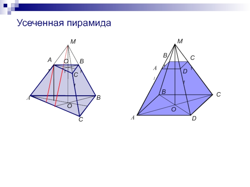 Правильная четырехугольная усеченная пирамида рисунок