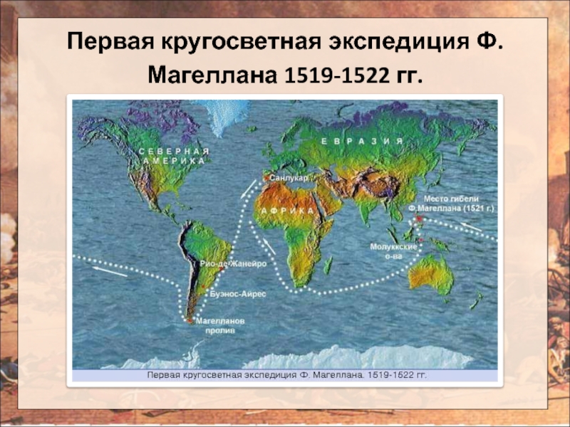 Карта мира магелланов пролив