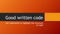 Good written code