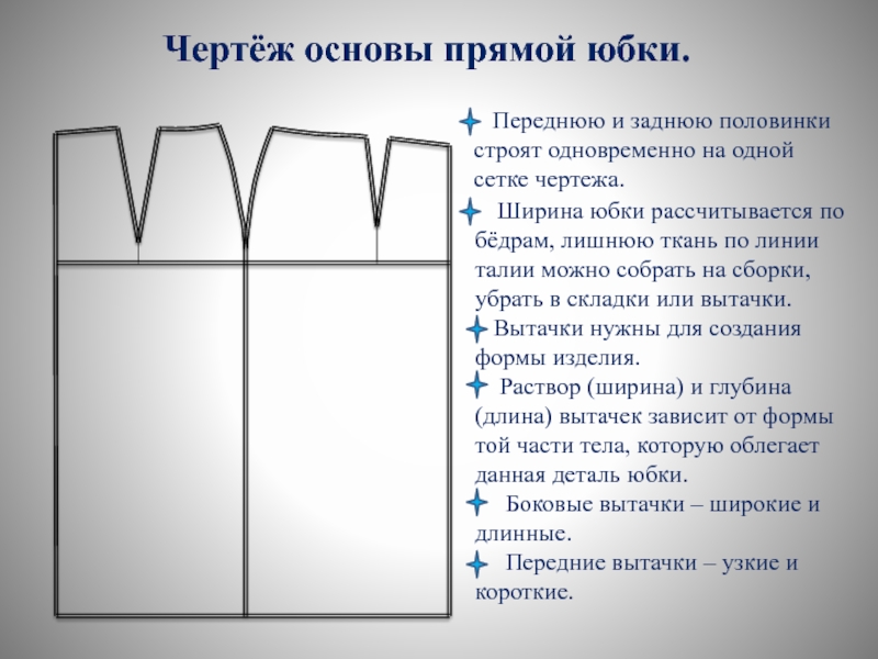 Мерка для определения ширины юбки