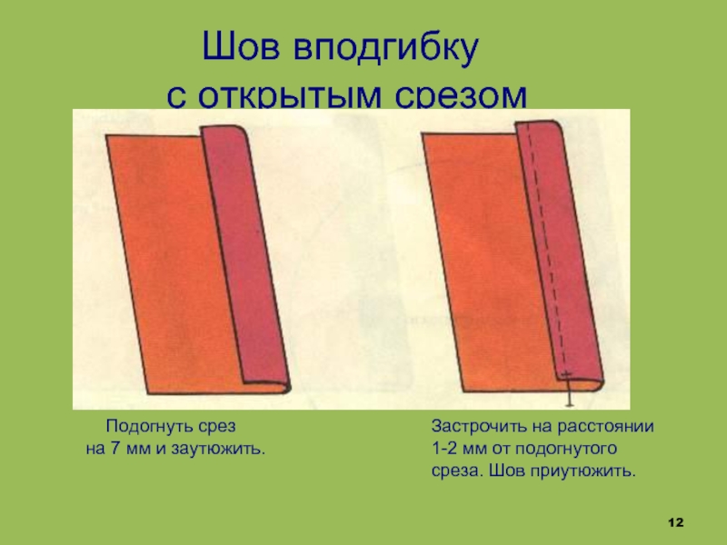 Картинки шов вподгибку с закрытым срезом